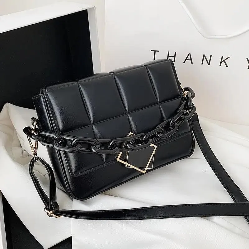 Fashionable Women's Bag Autumn Winter Female Literary Single-Shoulder Bag Chain Design Cross-Body Bag Trendy Women's Bag