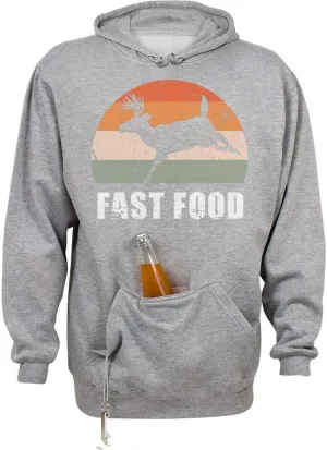 Fast Food Deer Hunter Beer Holder Tailgate Hoodie Sweatshirt Unisex