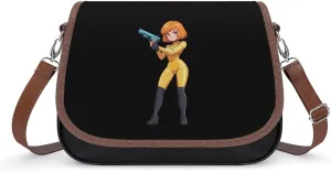 Female Soldier With Guns Fashion Crossbody Bags Purses for Women Funny Printing Shoulder Handbags Bag