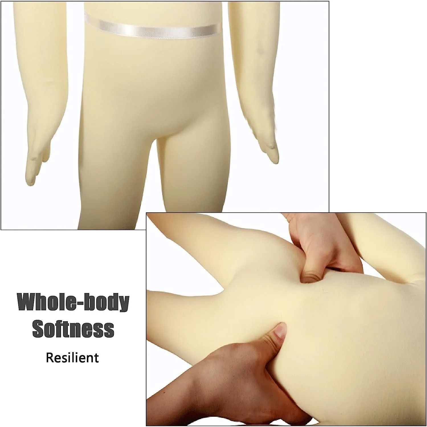 Female Tailors Dummy Mannequin Manikins with Flexible Arms & Legs, Tailors Dressmaker Dummy Manikin for 1-14 Years Old Kids, Removable Head with Stand