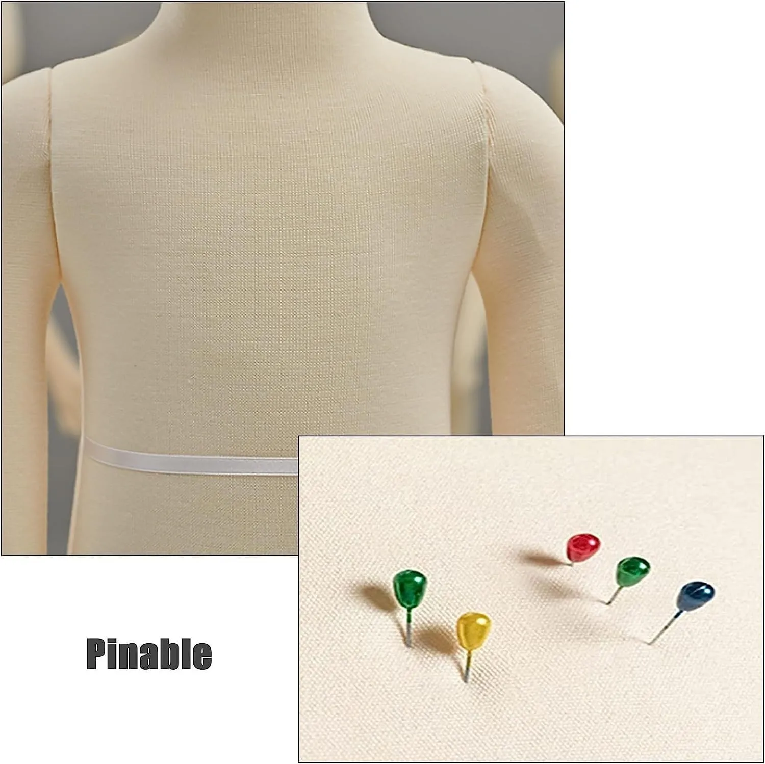 Female Tailors Dummy Mannequin Manikins with Flexible Arms & Legs, Tailors Dressmaker Dummy Manikin for 1-14 Years Old Kids, Removable Head with Stand
