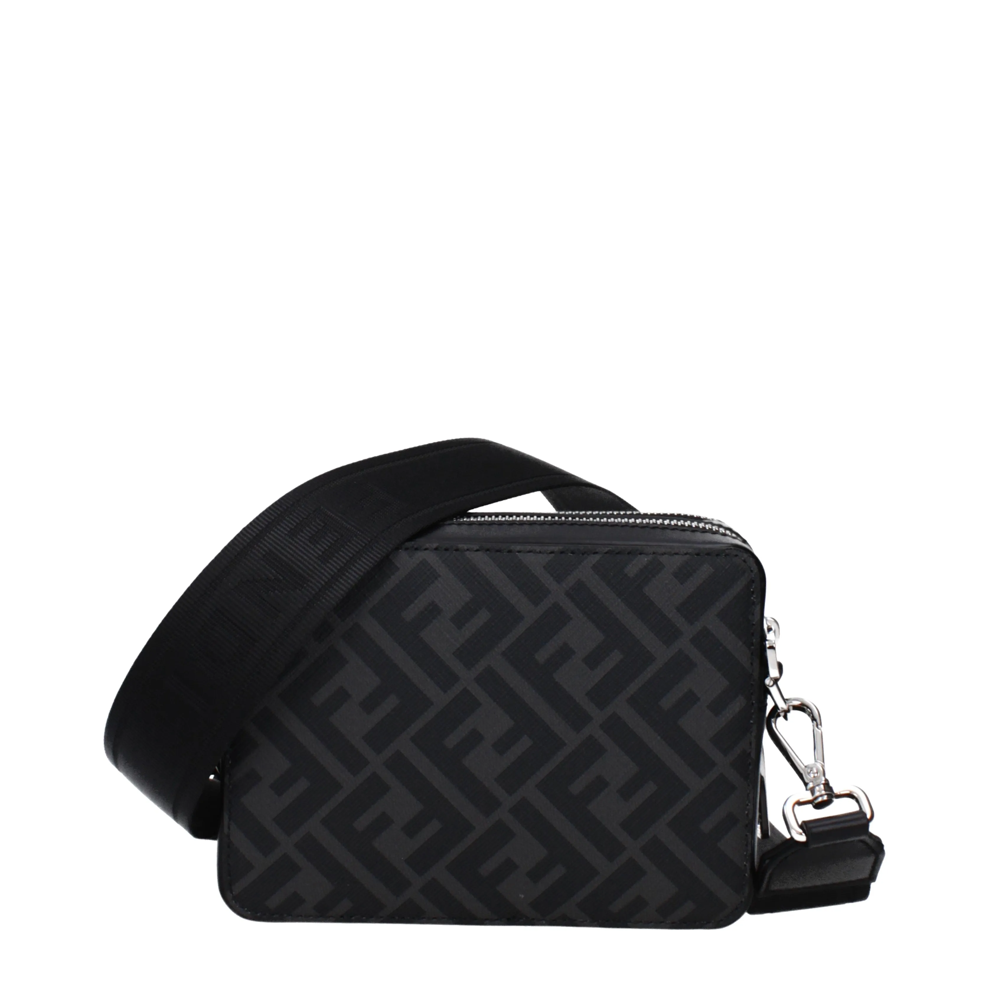 Fendi Shoulder Bags Camera case Man Fabric Black/Gray