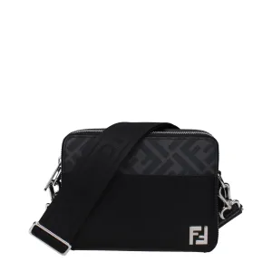 Fendi Shoulder Bags Camera case Man Fabric Black/Gray