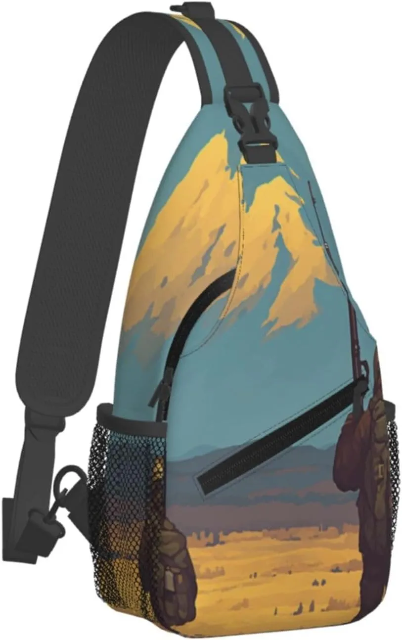 Fighting Aliens Men's And Women's Small Crossbody Bags Chest Bags Daily Bags Are Suitable For Outdoor Hiking Trips