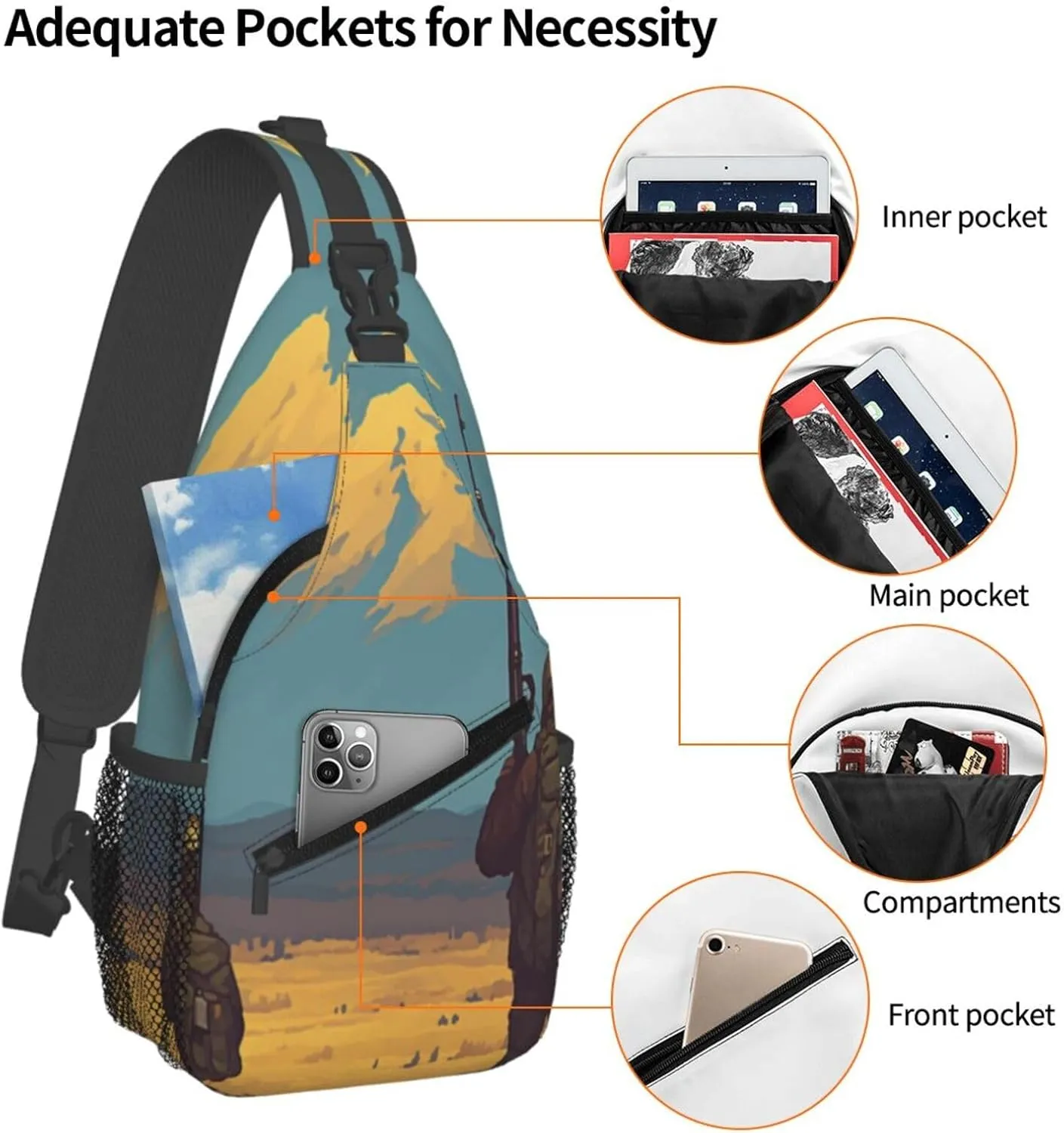 Fighting Aliens Men's And Women's Small Crossbody Bags Chest Bags Daily Bags Are Suitable For Outdoor Hiking Trips