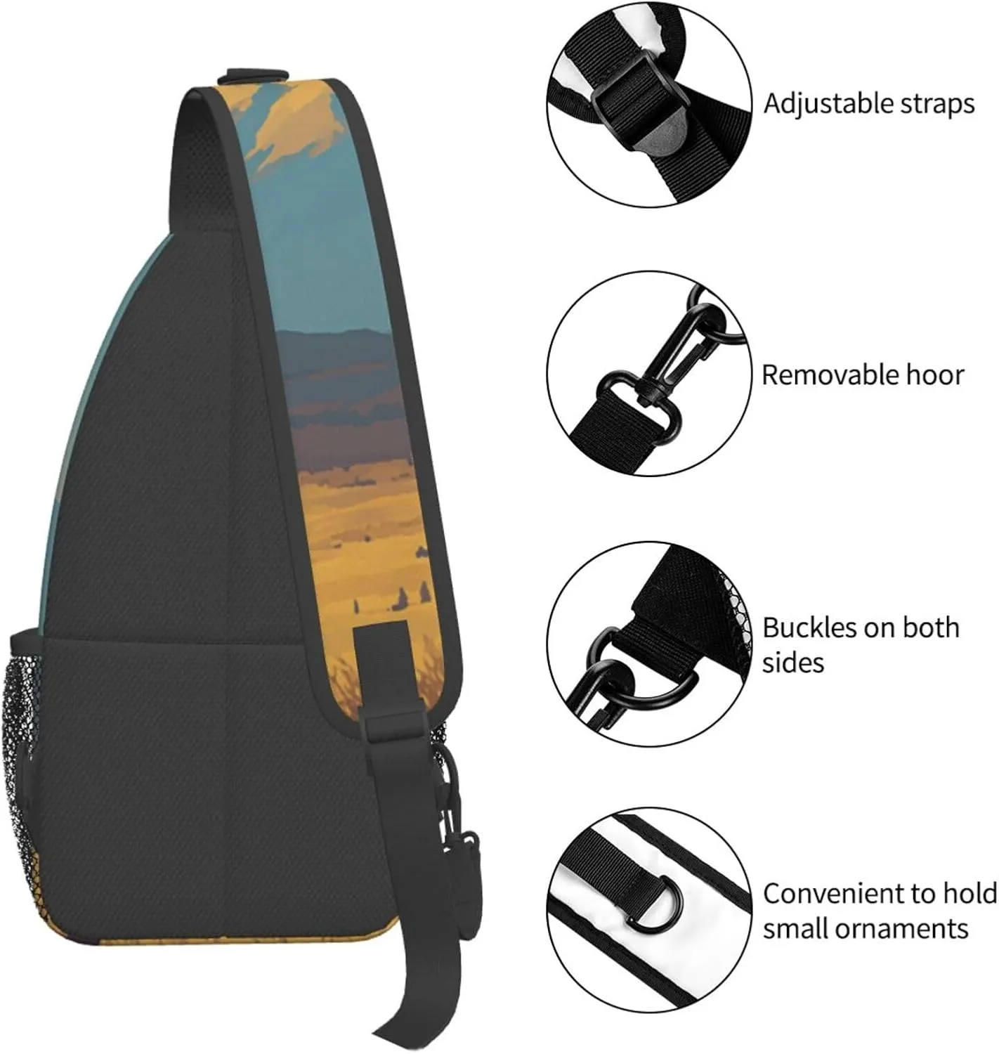 Fighting Aliens Men's And Women's Small Crossbody Bags Chest Bags Daily Bags Are Suitable For Outdoor Hiking Trips