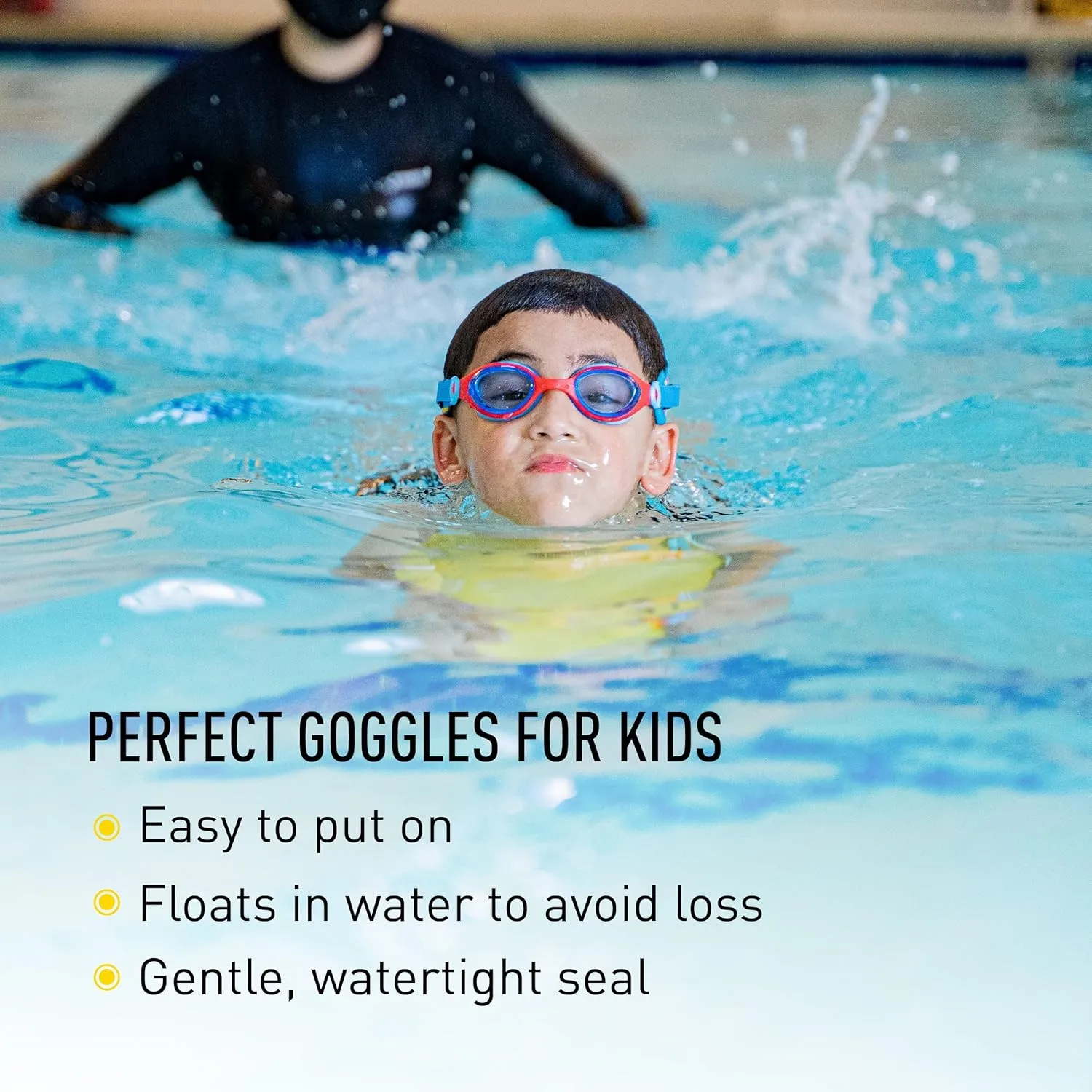 FINIS DragonFly Kids Swim Goggles - Ages 3-8 - UV Protection - Floating Neoprene Strap - Soft Silicone Fit - Shell