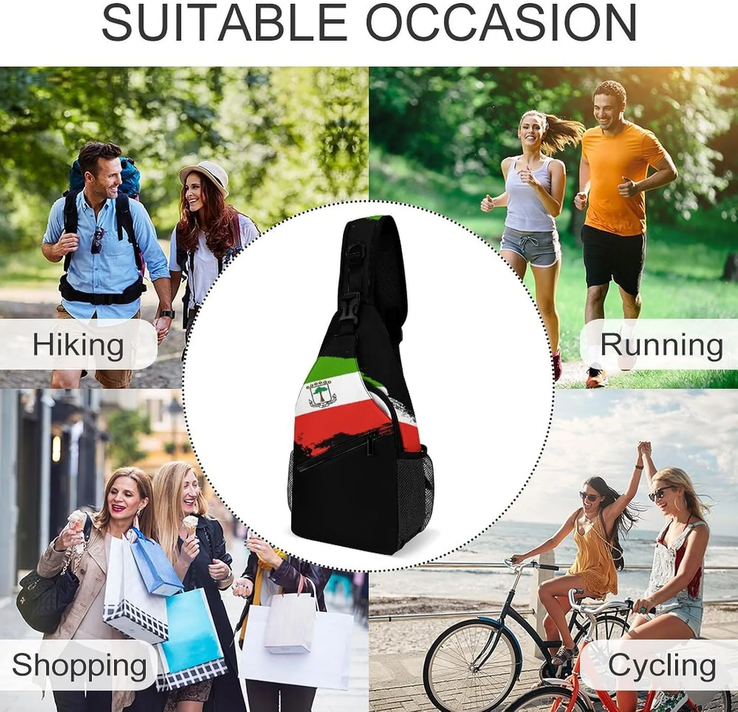 Finland Flag Brush Stroke Sling Bag Crossbody Chest Bag Shoulder Bag For Travel Hiking Cycling Camping