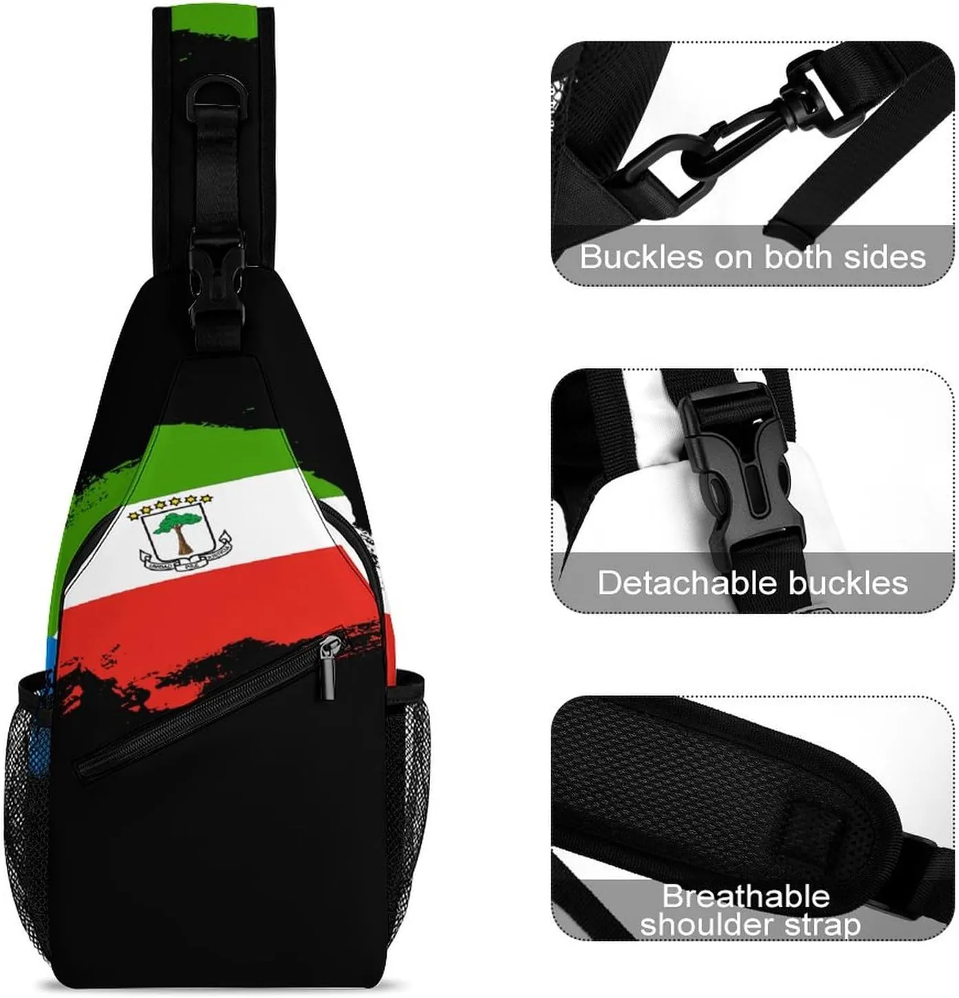 Finland Flag Brush Stroke Sling Bag Crossbody Chest Bag Shoulder Bag For Travel Hiking Cycling Camping