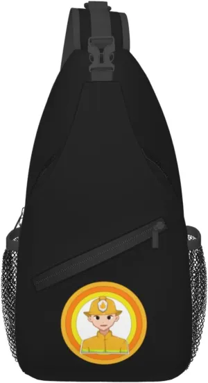 Firefighters On Labor Day Crossbody Bags For Women Men Chest Backpack Gym Shoulder Bag Travel Outdoor Sports Casual Crossbody Bags