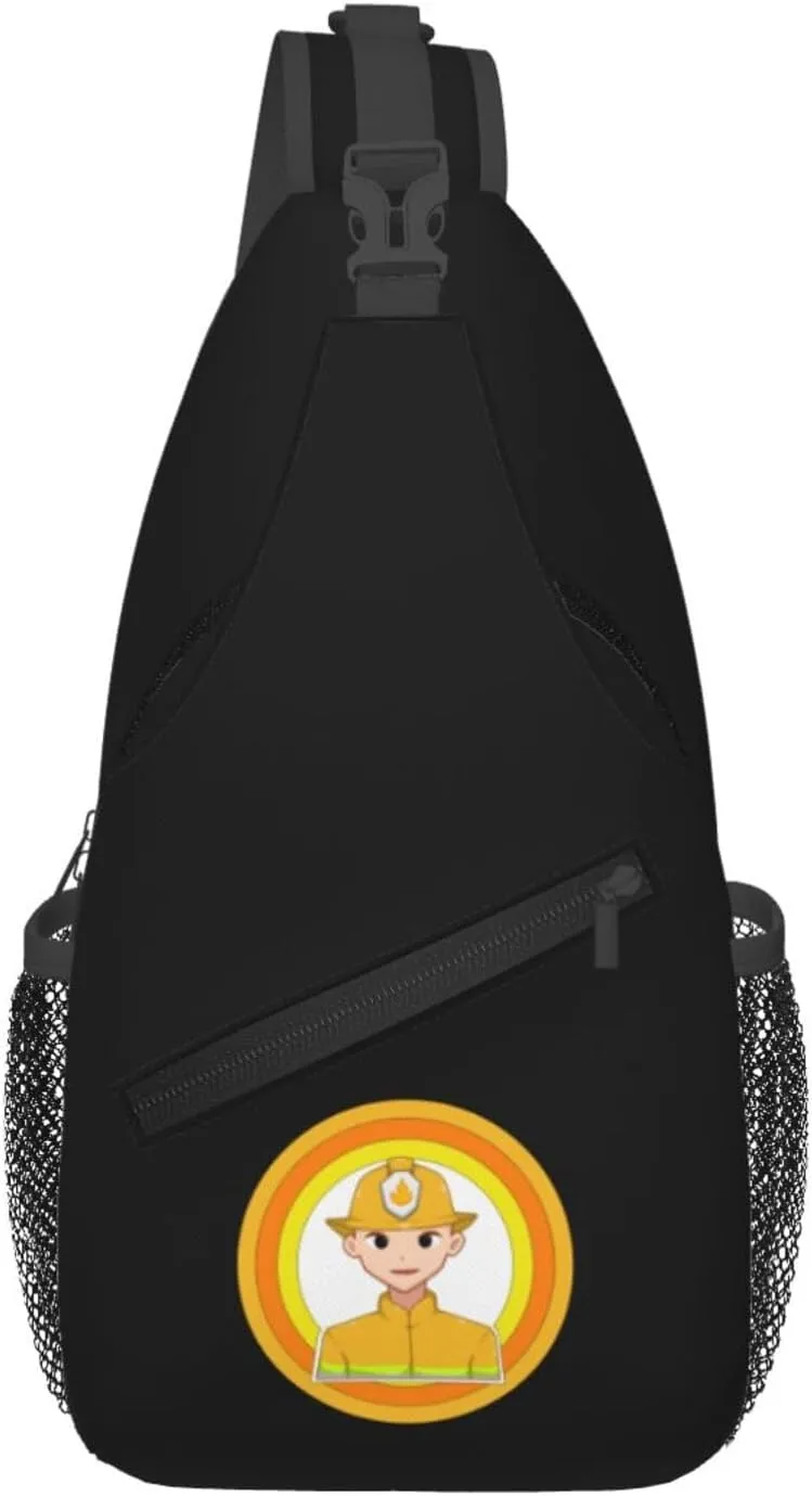 Firefighters On Labor Day Crossbody Bags For Women Men Chest Backpack Gym Shoulder Bag Travel Outdoor Sports Casual Crossbody Bags