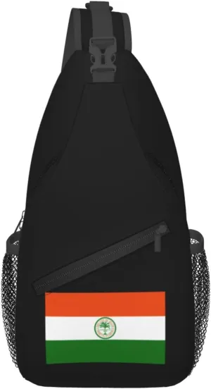 Flag of Miami Florida Crossbody Bags For Women Men Chest Backpack Gym Shoulder Bag Travel Outdoor Sports Casual Crossbody Bags