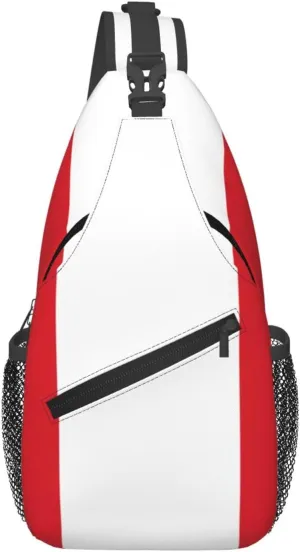 Flag of Peru Crossbody Bags For Women Men Chest Backpack Gym Shoulder Bag Travel Outdoor Sports Casual Crossbody Bags