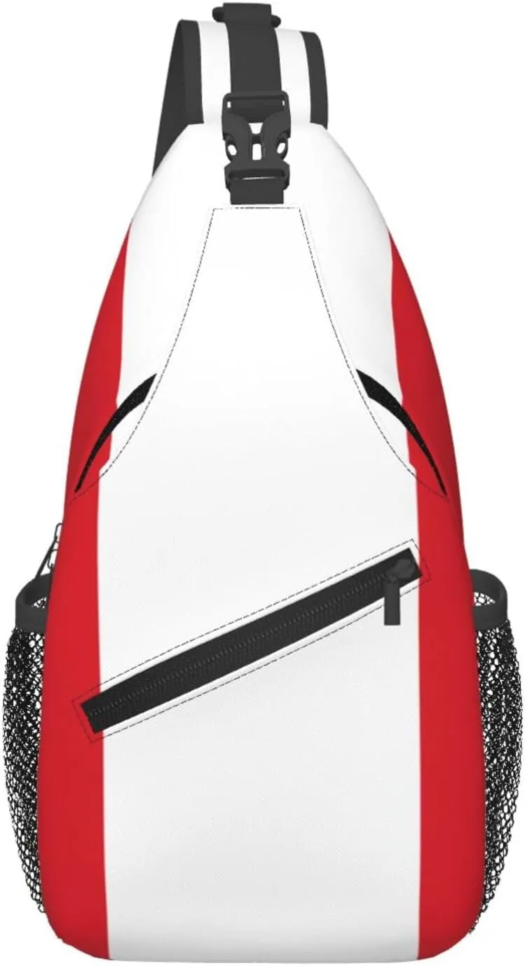 Flag of Peru Crossbody Bags For Women Men Chest Backpack Gym Shoulder Bag Travel Outdoor Sports Casual Crossbody Bags