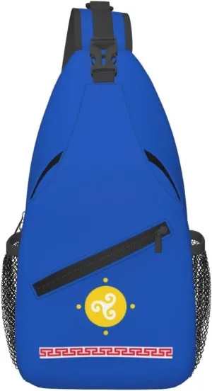 Flag of Ust-Orda Buryat Autonomous Okrug Crossbody Bags For Women Men Chest Backpack Gym Shoulder Bag Travel Outdoor Sports Casual Crossbody Bags