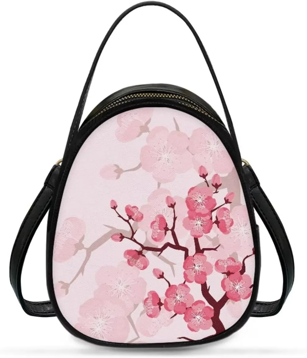 Flowers Crossbody Bags for Women, PU Leather Cross Body Wallet Phone Holder Top Handle Shoulder Bag Travel Handbag