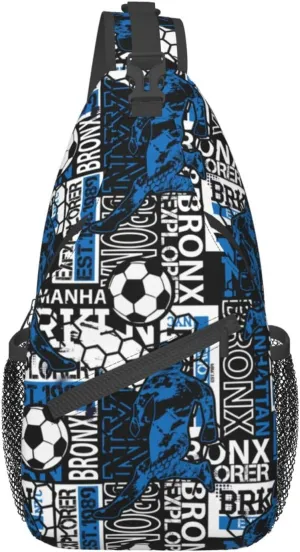 Football Explorer People Who Play Football Chest Sling Bag Crossbody Shoulder Backpack Bag Gym Cycling Travel Hiking Daypack Cross bag