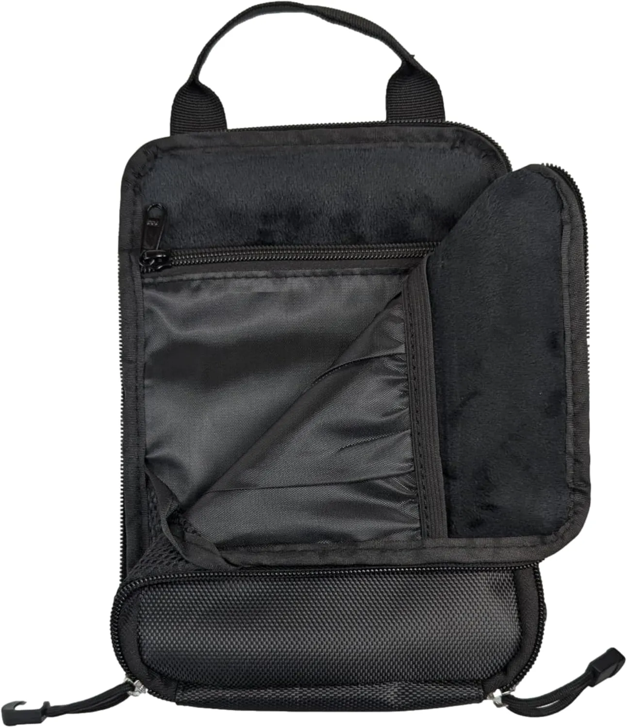 Foretra Golf Valuables Pouch - Rugged Ballistic Nylon, Fits Most Golf Bags, Dual Zippers, Inside & Mesh Pockets, Handle & Clasp for Easy Carrying