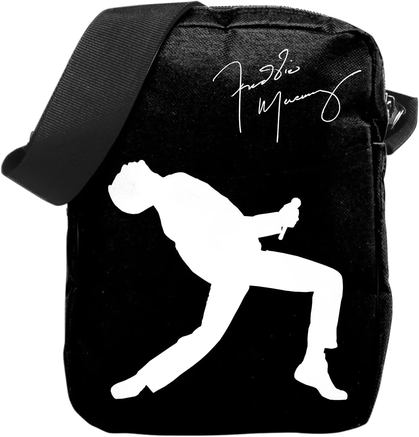 Freddie Mercury Crossbody Bag Signature Pose Logo Official Black