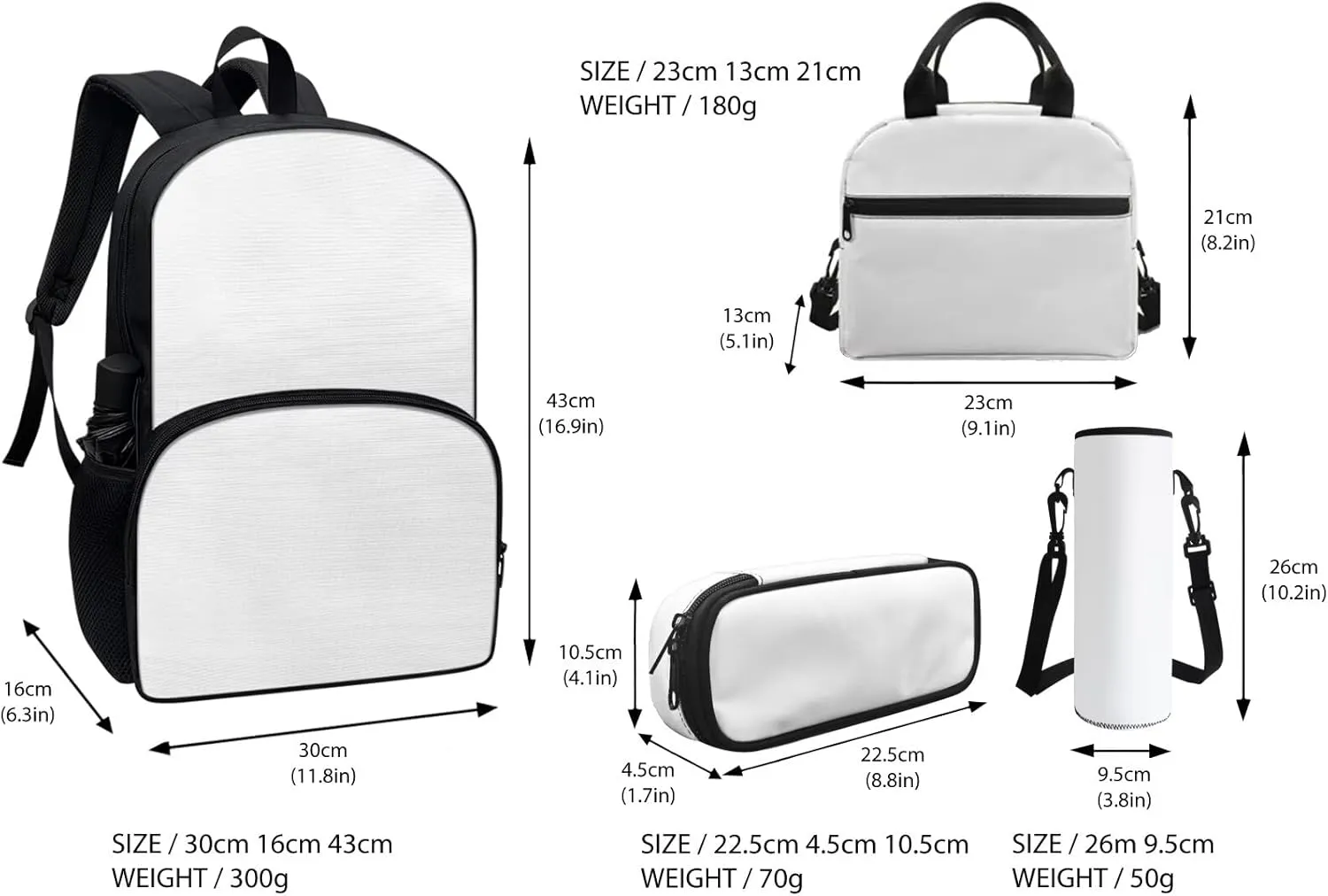 Funny Basketball Print Backpack for Girls 8-10 Elementary School Bag with Lunch Tote Bag Pencil Case Bottle Sleeve 4 in 1 Lightweight Backpack Purse Teens Camping Insulated Lunch Bag