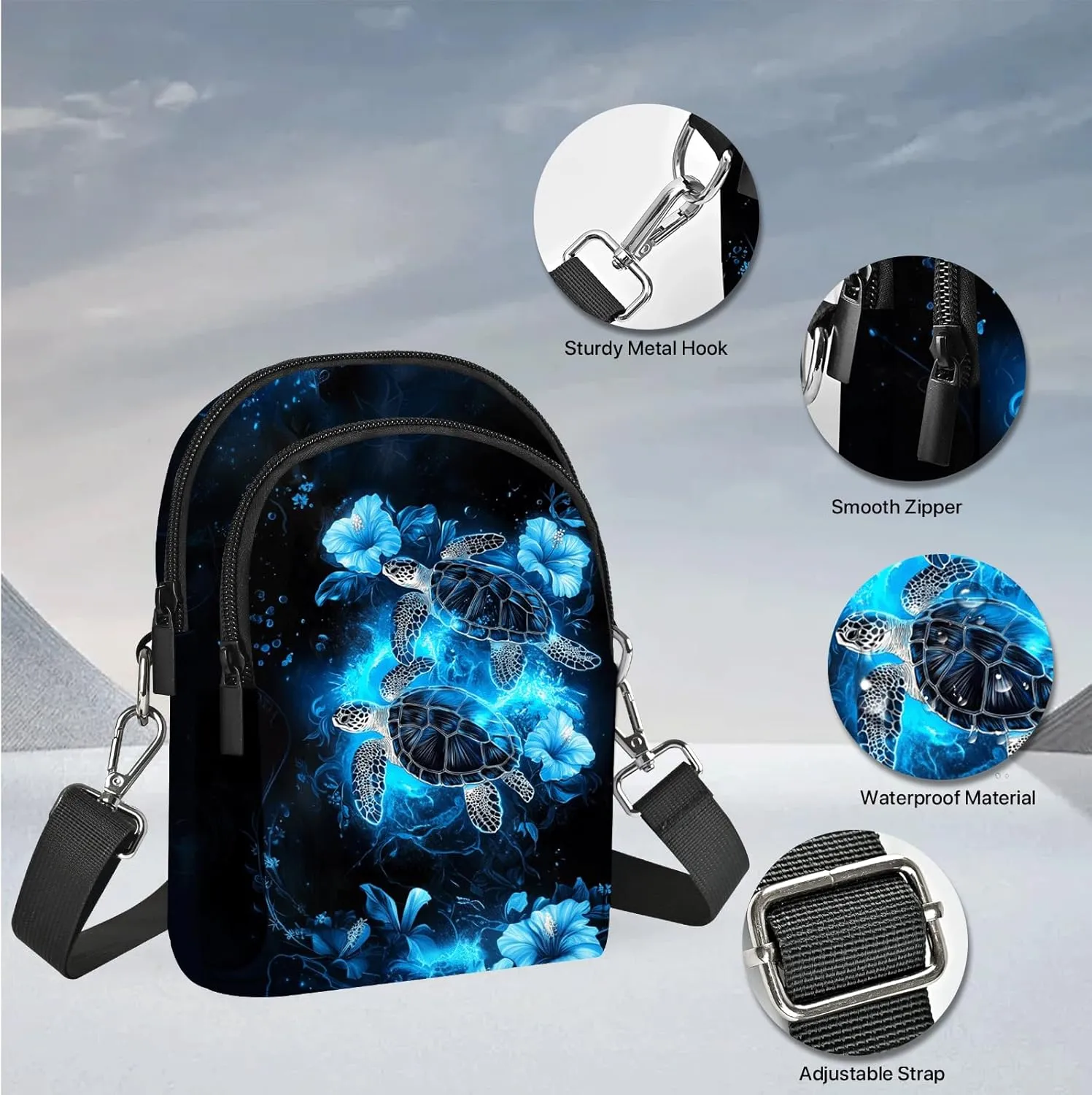 FyLybois Crossbody Purse for Women Cell Phone Bag Casual Shoulder Bags Wallet with Adjustable Strap for Travel