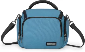 G-raphy Camera Bag Camera Messenger Bags Teal with Removable Dividers and Straps for Dslr SLR Cameras and other Accessories (Teal)