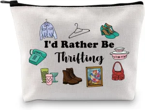 G2TUP Thrifting Mama Green Cosmetic Bag - Makeup Case - I'd Rather Be Thrifting - Travel/On-The-Go Makeup Storage