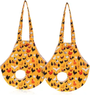 GANAZONO 2pcs Chicken Carrier Sling Bag Plush Chicken Outing Bag Feet Space Convenient Closure for Travel