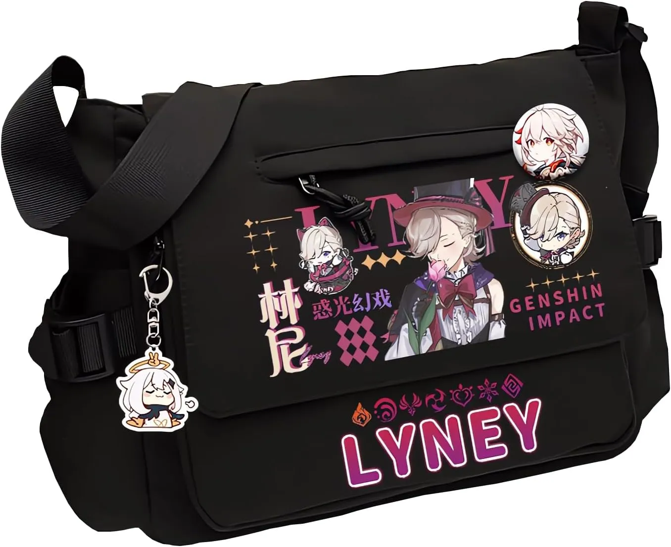 Genshin Impact Handbag Gaming Crossbody Bag Cute Single Shoulder Bag Adult 3D Print Anime Backpack