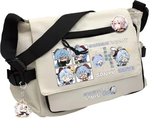 Genshin Impact Handbag Hutao Crossbody Bag Cute Single Shoulder Bag Adult 3D Print Anime Backpack Bag