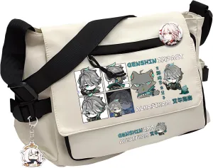 Genshin Impact Handbag Hutao Crossbody Bag Cute Single Shoulder Bag Adult 3D Print Anime Backpack Bag