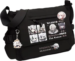Genshin Impact Handbag Paimon Crossbody Bag Cute Single Shoulder Bag Adult 3D Print Anime Backpack Bag