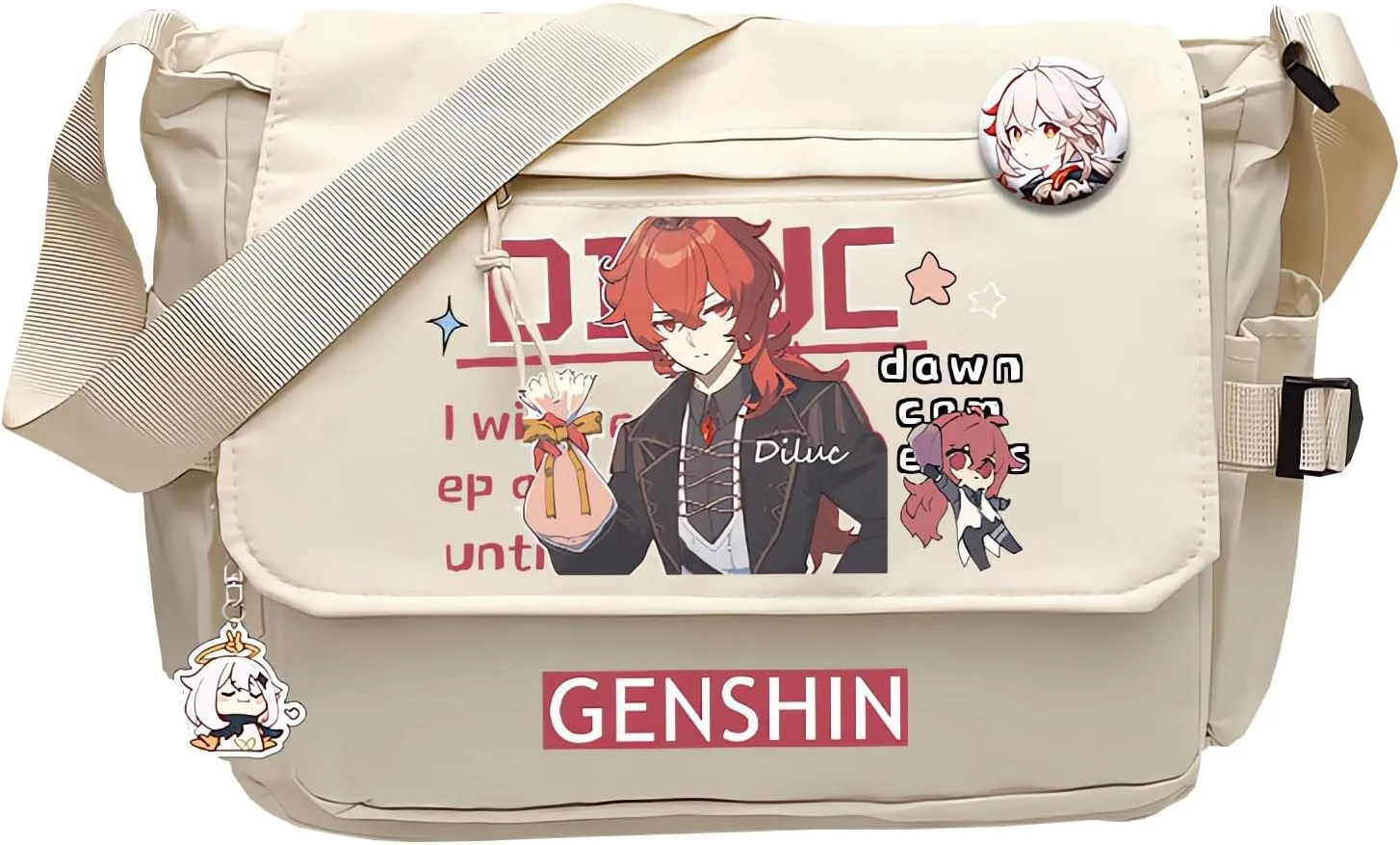 Genshin Impact Handbag Venti Crossbody Bag Cute Single Shoulder Bag Adult 3D Print Anime Backpack Bag