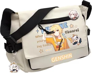 Genshin Impact Handbag Venti Crossbody Bag Cute Single Shoulder Bag Adult 3D Print Anime Backpack Bag