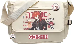 Genshin Impact Handbag Venti Crossbody Bag Cute Single Shoulder Bag Adult 3D Print Anime Backpack Bag