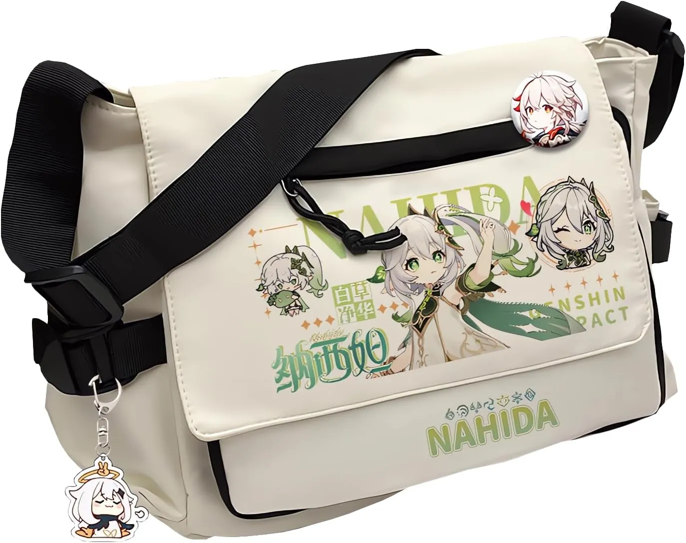 Genshin Impact Handbag Xiao Crossbody Bag Cute Single Shoulder Bag Adult 3D Print Anime Backpack Bag