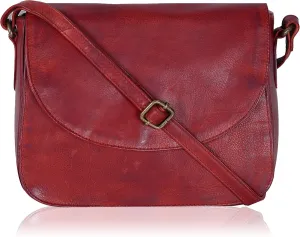 Genuine Leather Shoulder Crossbody Purse For Women with Adjustable Strap, Mobile Pocket & Outside & Inside Zipper