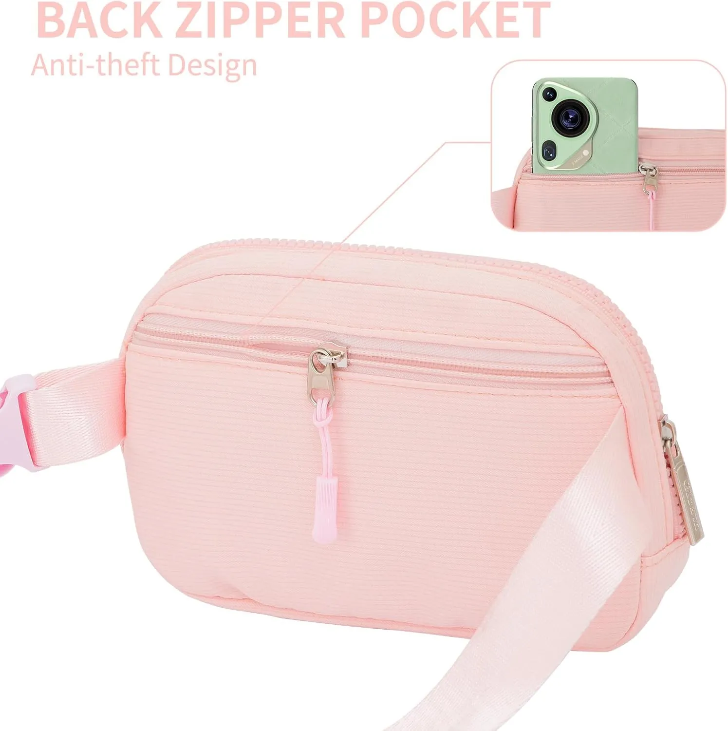 Gifts for Girls 3 4 5 6 7 8 9 10 11 12 Year Old Teens Kids Daughter Sister Gifts for Women ，Letter Patch Fanny Pack Belt Bag Cute Stuff for Girls Women Teen Trendy Crossbody Bags (Pink)
