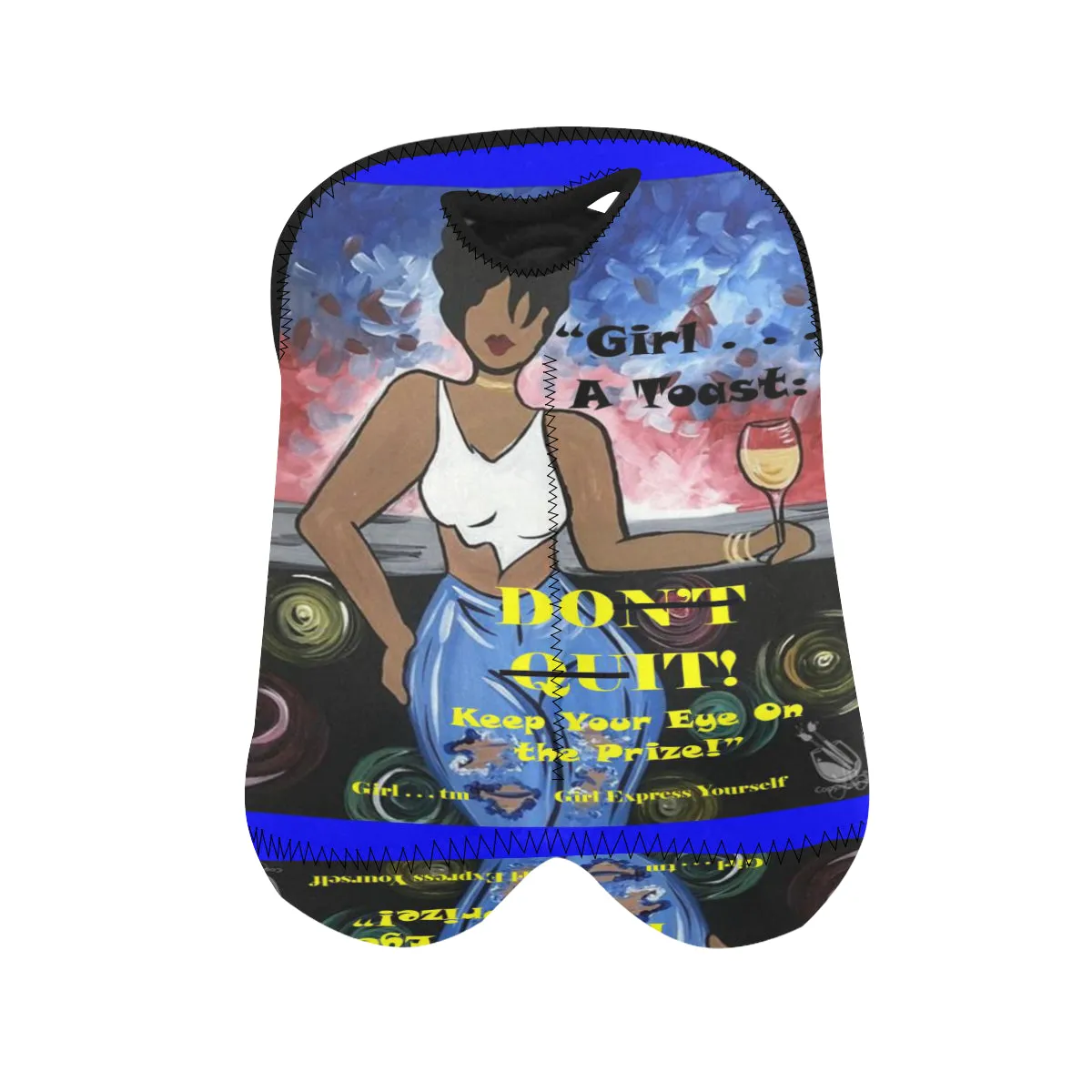 Girl Don't Quit Do It 2-Bottle Wine Carrier