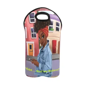Girl Mind Your Business 2-Bottle Wine Carrier