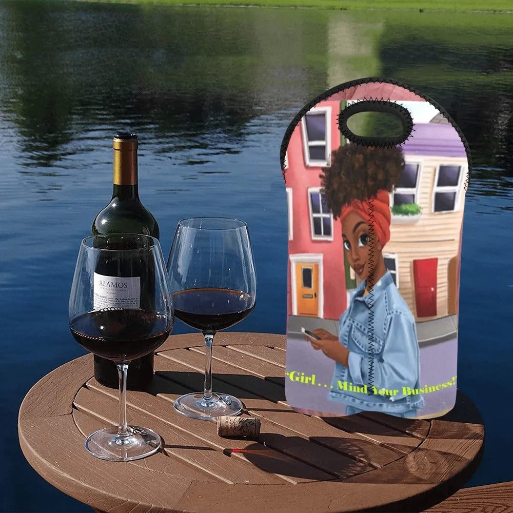 Girl Mind Your Business 2-Bottle Wine Carrier