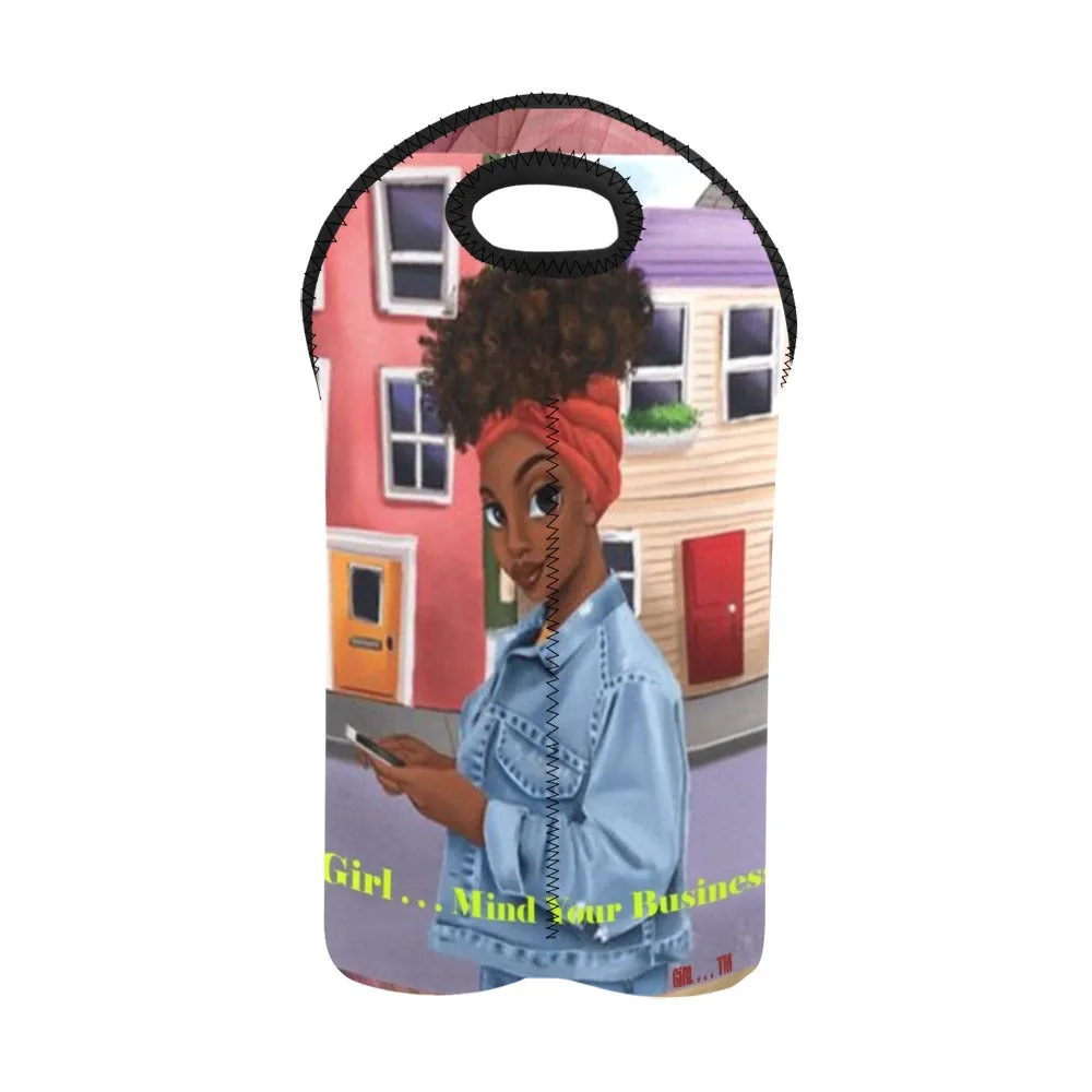 Girl Mind Your Business 2-Bottle Wine Carrier