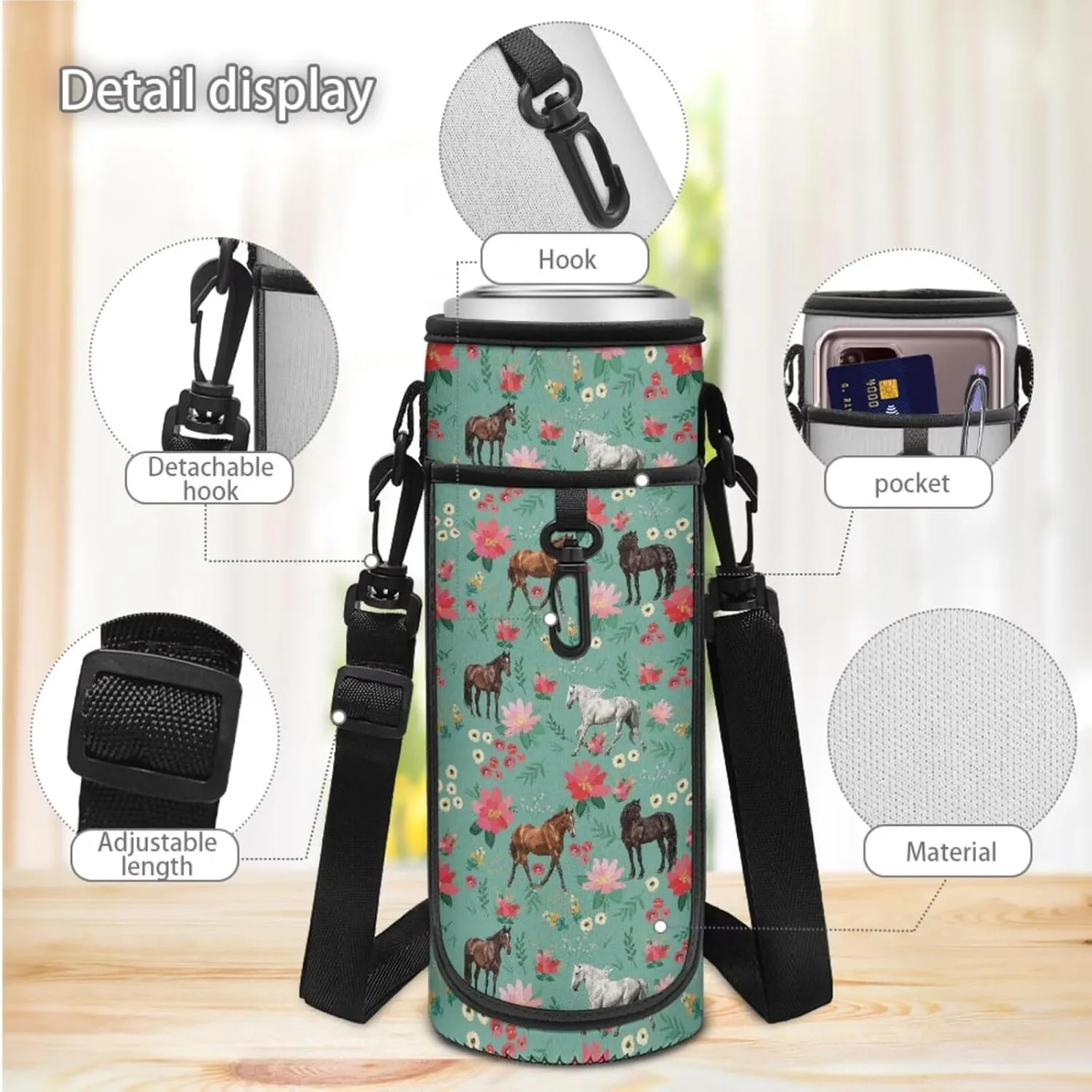Girls Bookbag with Lunch Box Horse Backpack for School Girls 6th Grade Novelty Kids Backpack with Lunch Box Breathable Shoulder Strap Book Bags for Classroom