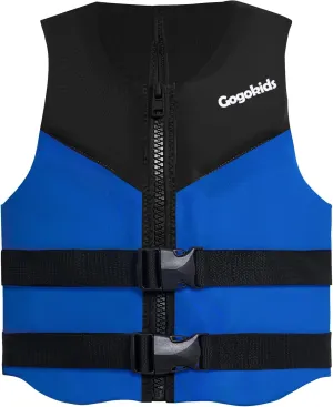 Gogokids Swim Vest Youth Pool Jacket for Kids 50-90 lbs 75-125 lbs Swimming Training, Kayaking, Boating