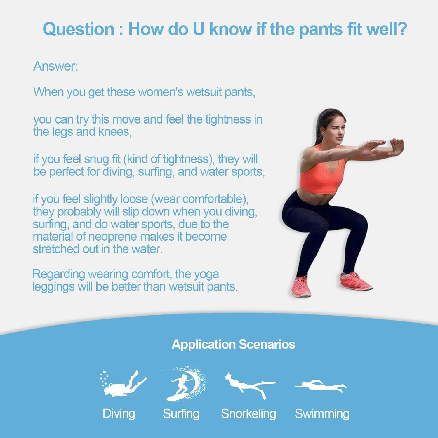 GoldFin Wetsuit Pants Women, 2mm Neoprene Pants Keep Warm for Water Aerobics Diving Surfing Swimming Snorkeling Scuba Kayaking Pants