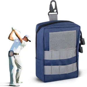 Golf Balls Bag,Molle Golf Tees Holder Pouch For Golf Rangefinder Storage,Zipper Golf Accessories Bag for Men And Women