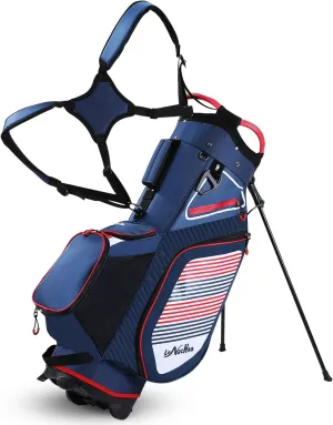 Golf Stand Bag for Men Navy 14 Way Divider Golf Bags, 6LB Lightweight Portable Walking/Riding Bags with Dust Cover, Strap