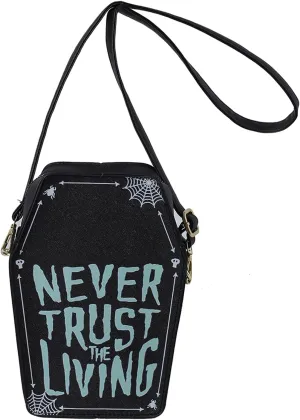 Gothic Coffin Shape Crossbody Bag for Women, Novelty Gothic Crossbody Purse Halloween Trick or Treat Purses