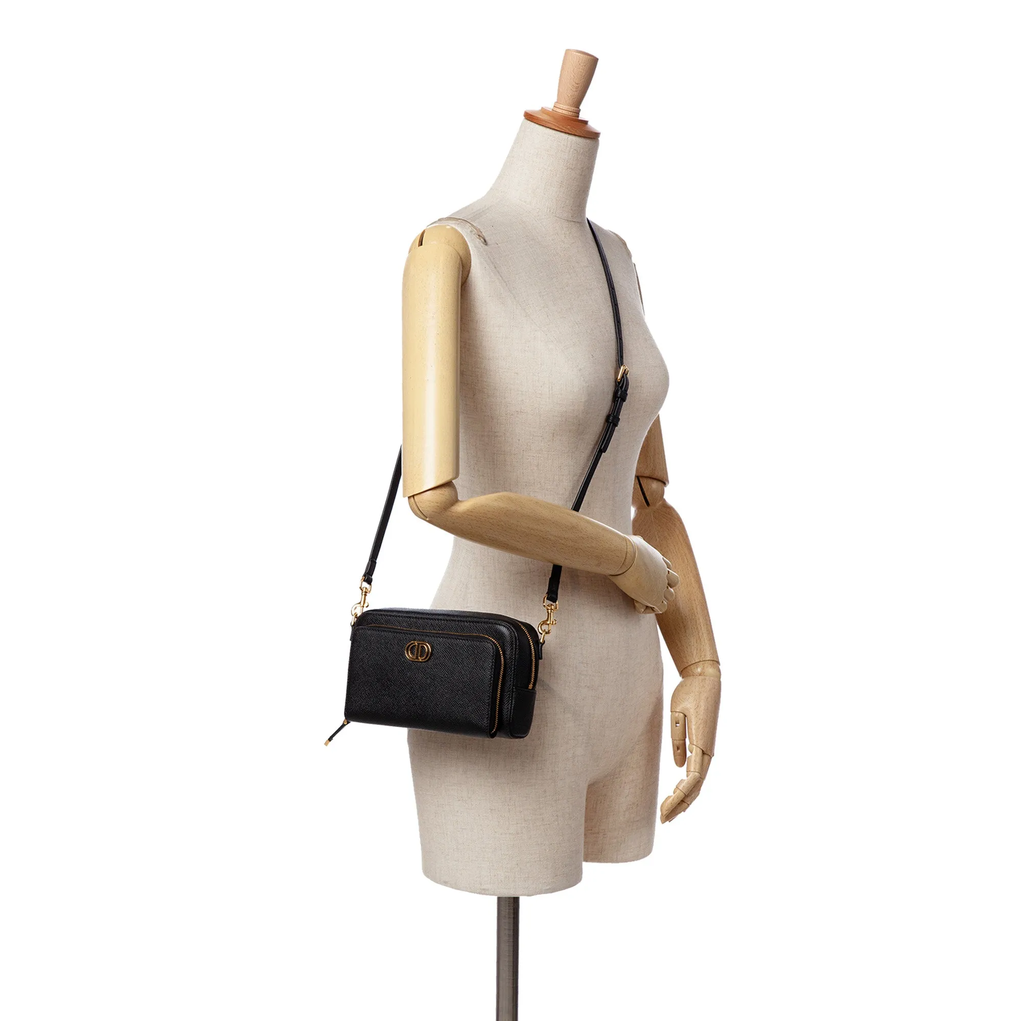 Grained Calfskin Caro Double Pouch