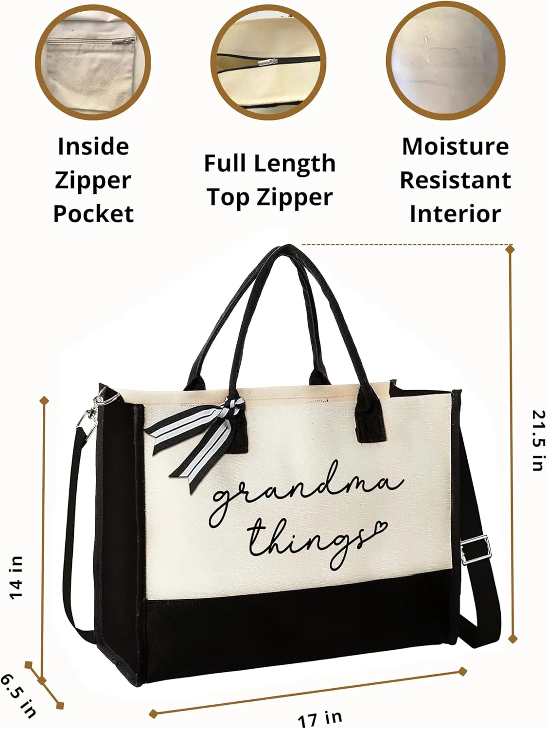 Grandma Gifts - Birthday, Mothers Day Gifts for Grandma from Grandchildren - Tote Bag